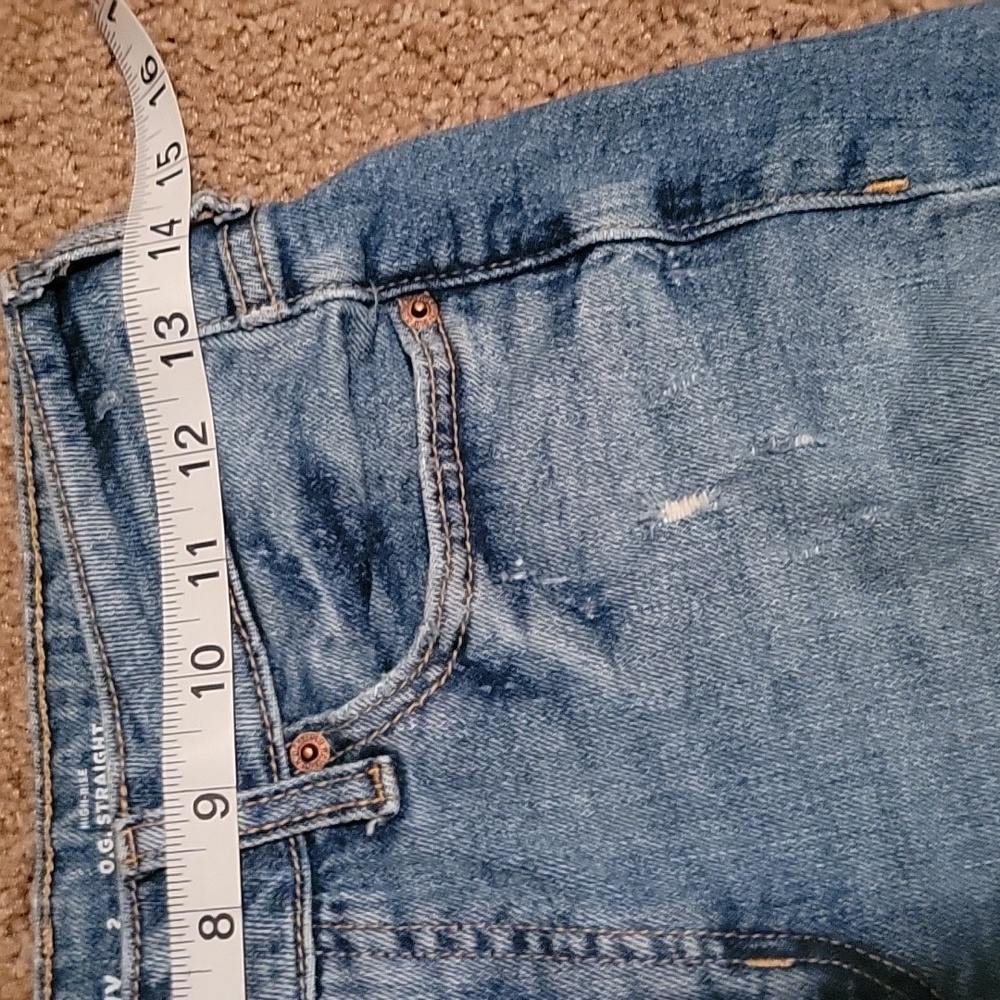 Women's Old Navy high-rise OG straight distressed jeans size 2 - Picture 4 of 6